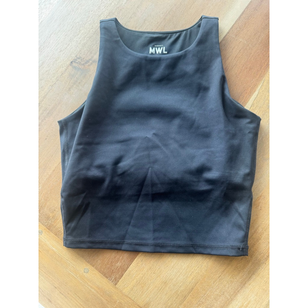 Madewell MWL Black Tank Top XS with Shelf Bra